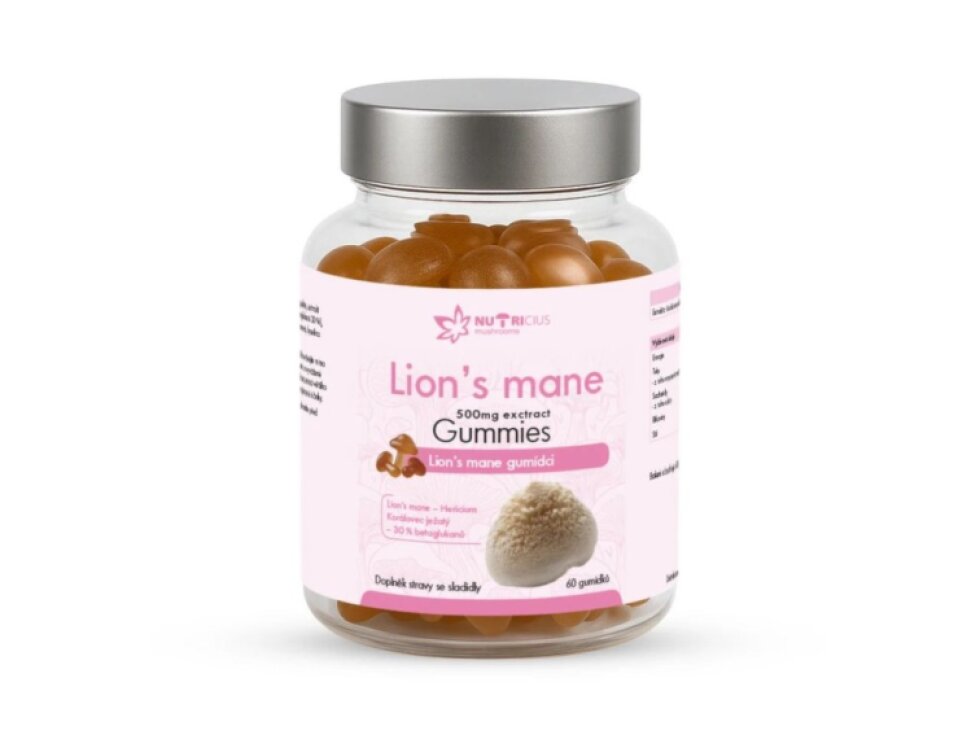 Nutricius Lions mane gummies 500 mg 60 ks