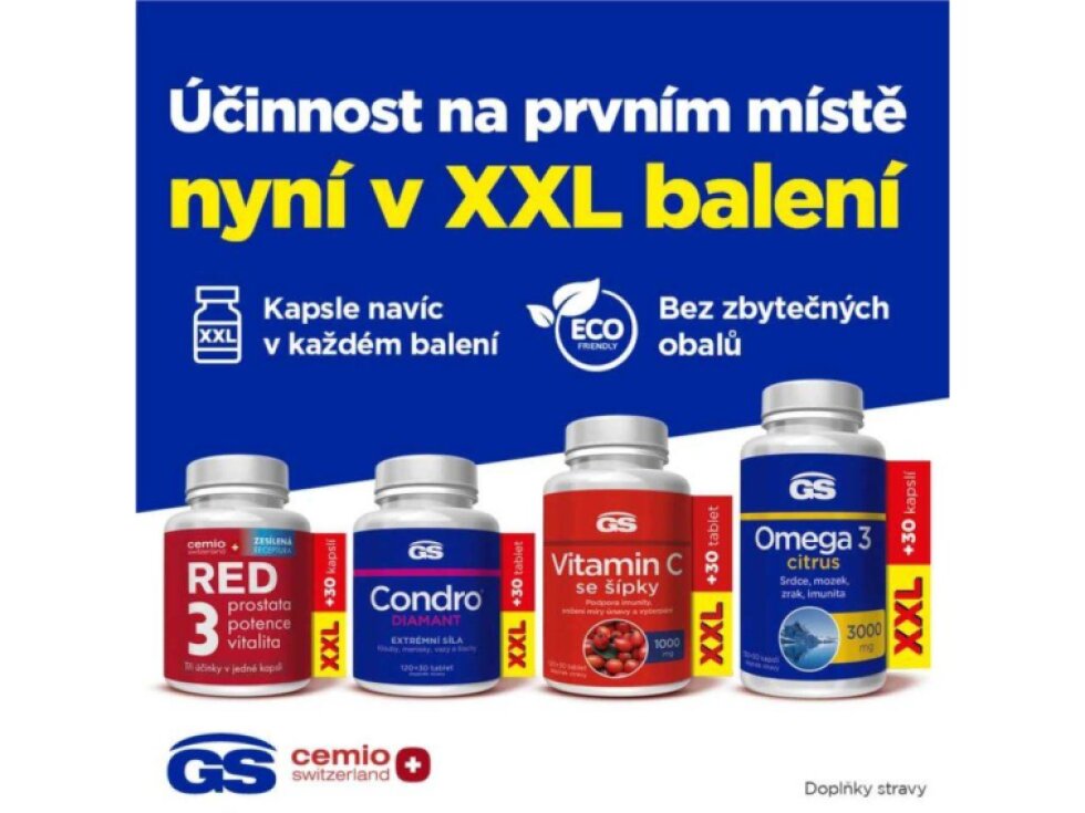 GS Vitamin C1000 se šípky XXL 120+30 tbl.