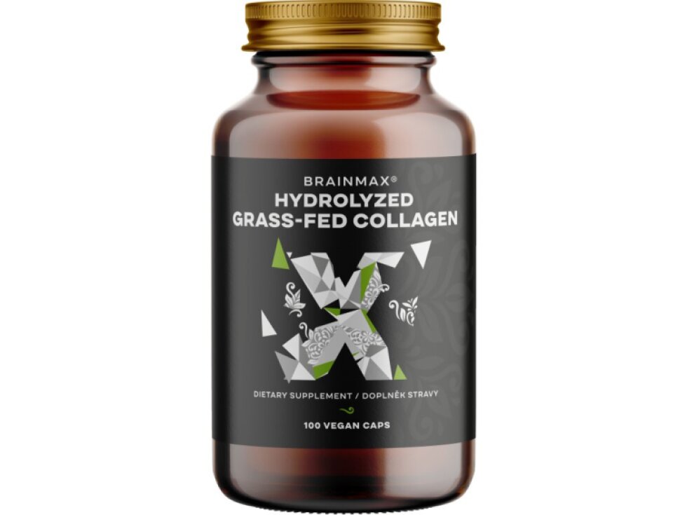 BrainMax Hydrolyzovaný GrassFed Collagen (kolagen z krav krmených trávou) 600 mg 100 kapslí