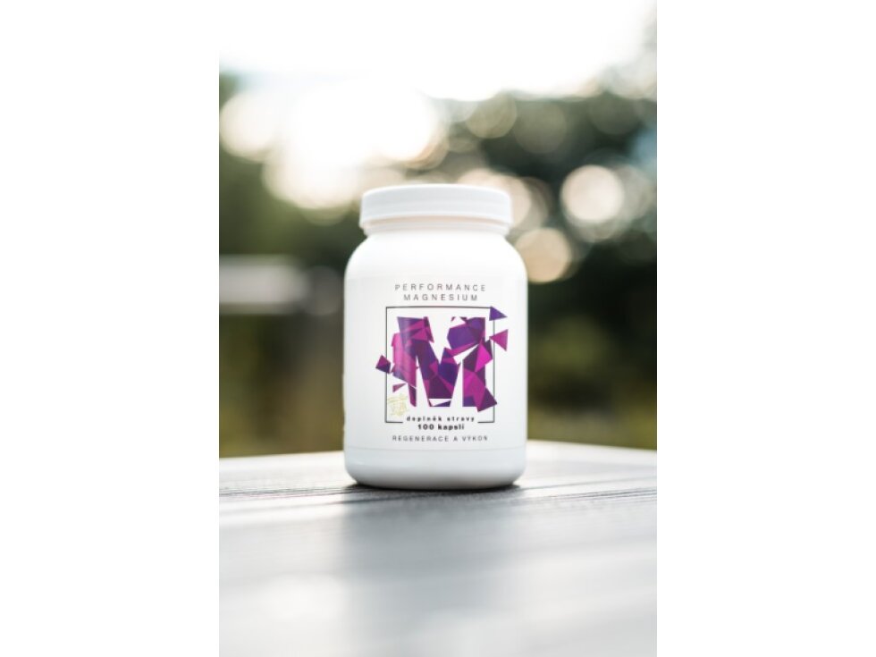 Performance Magnesium®, 1000 mg, Hořčík 200 mg + Vitamín B6 P5P, 100 vegan kapslí