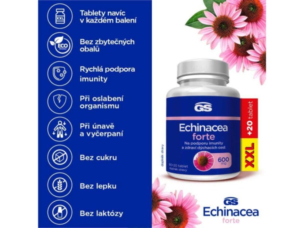 GS Echinacea forte 600 mg XXL 90+20 tbl