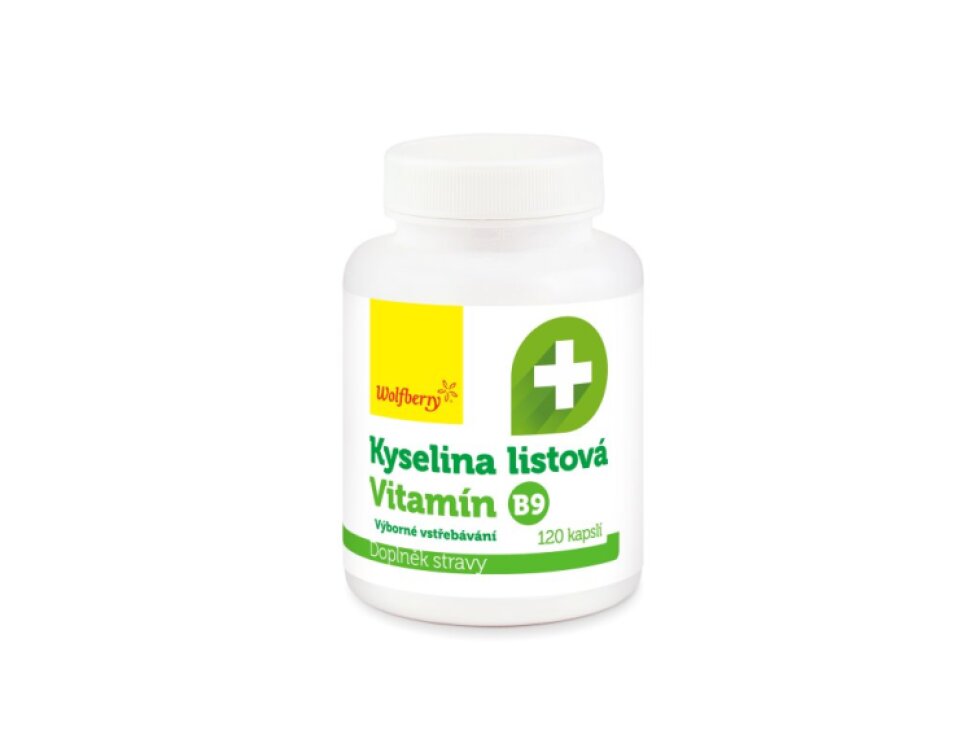 Wolfberry Kyselina listová (vitamín B9) 120 kapslí
