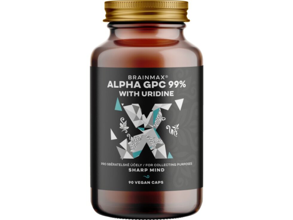 BrainMax Alpha GPC 99% & Uridine 90 rostlinných kapslí