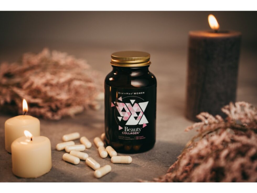 BrainMax Women Beauty Fish Collagen mořský rybí kolagen Naticol® 1448 mg 100 rostlinných kapslí