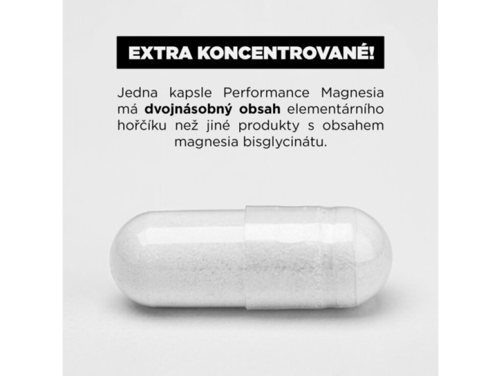 BrainMax Performance Magnesium® 1000 mg Hořčík 200 mg + Vitamín B6 P5P 50 rostlinných kapslí