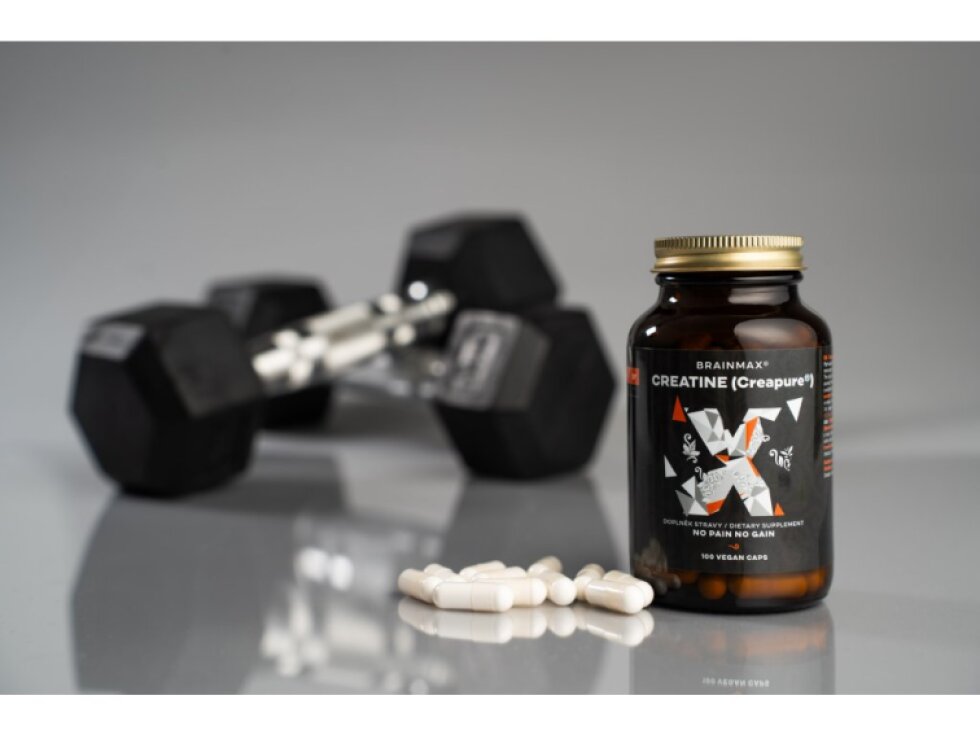 BrainMax Creatine Creapure® kreatin monohydrát 875 mg 100 rostlinných kapslí