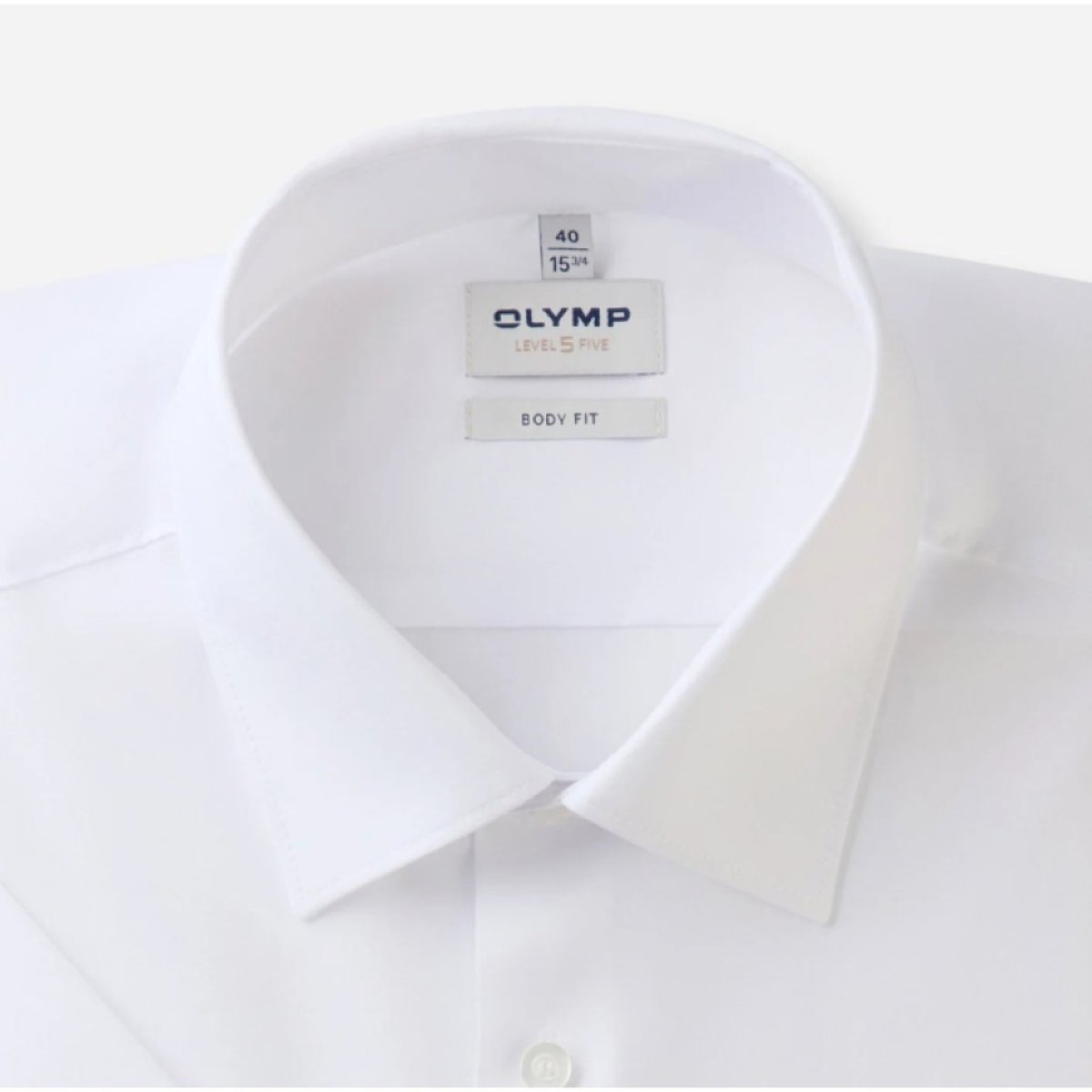 Pánska biela košeľa s krátkym rukávom OLYMP body fit