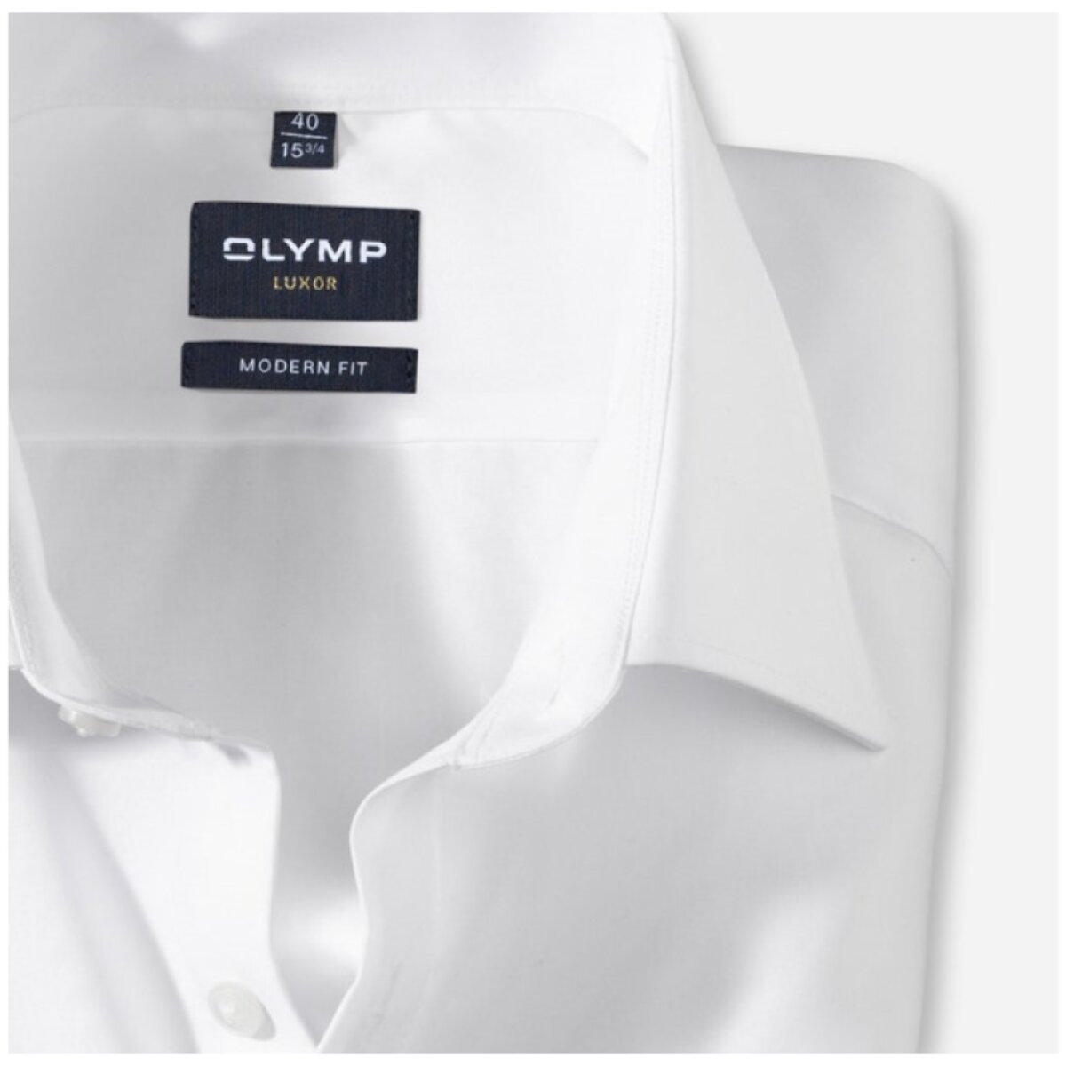 Pánska biela bavlnená Luxor košeľa OLYMP modern fit