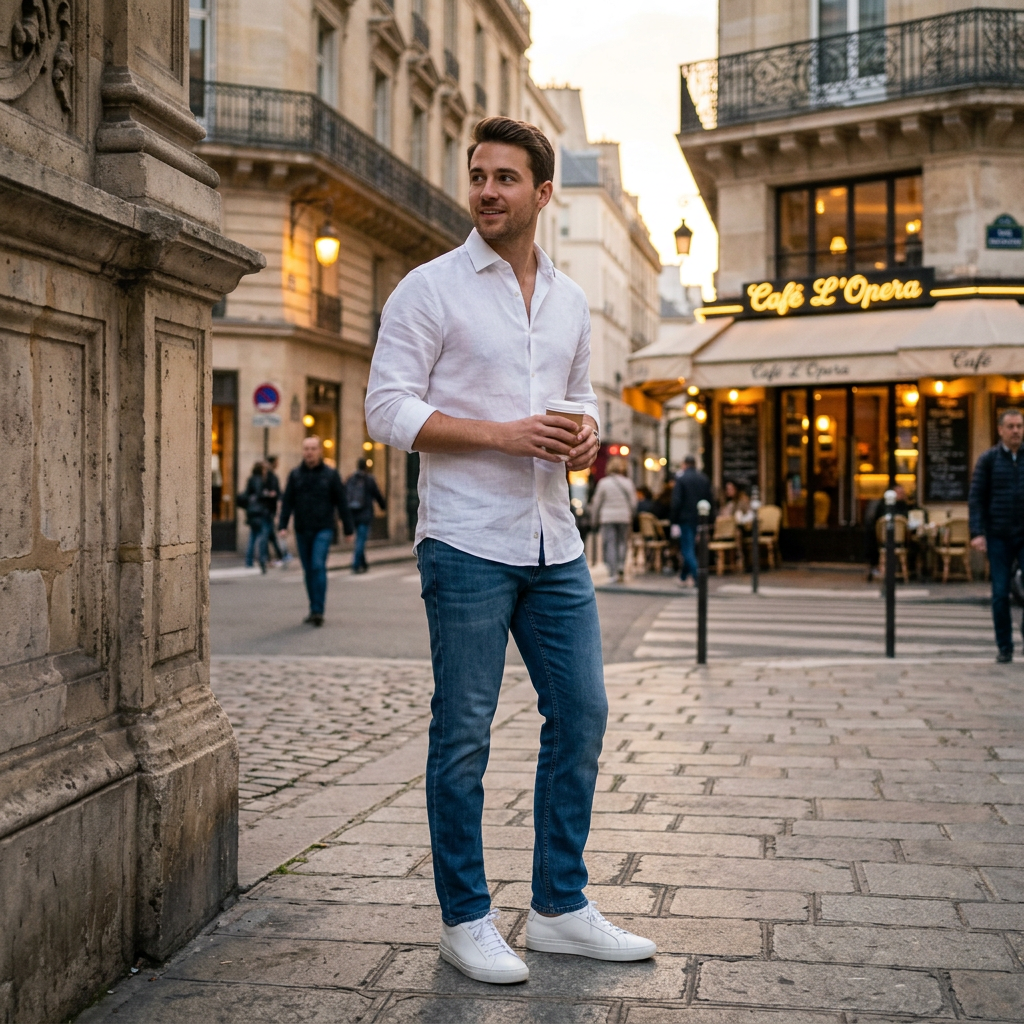 Pánske tmavomodré elastické džínsy s tencelom ALBERTO regular slim fit
