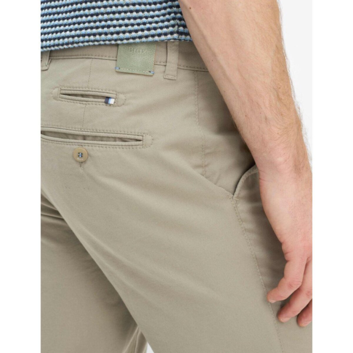 Pánske zelené Hi-FLEX chino nohavice BRAX modern fit