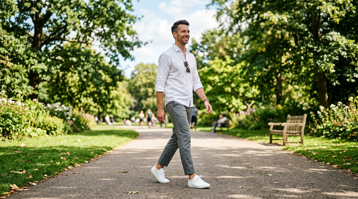 Pánske sivé chino nohavice Phil BRAX tapered fit