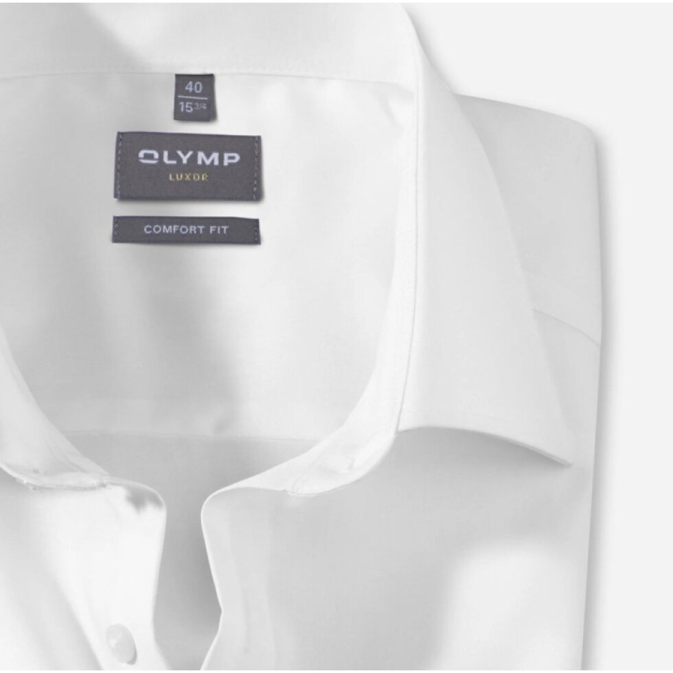 Pánska biela NON IRON košeľa Luxor OLYMP comfort fit krátky rukáv