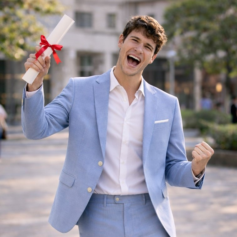 Pánsky svetlomodrý bi-stretch oblek CELIO slim fit