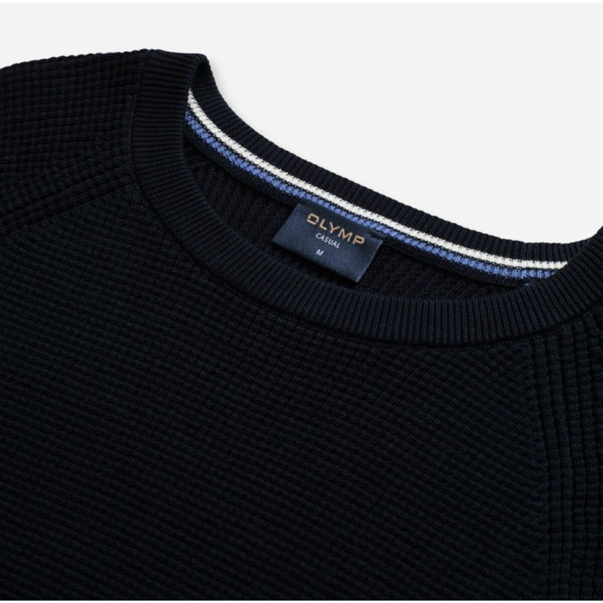 Pánsky bavlnený tmavomodrý pulóver OLYMP