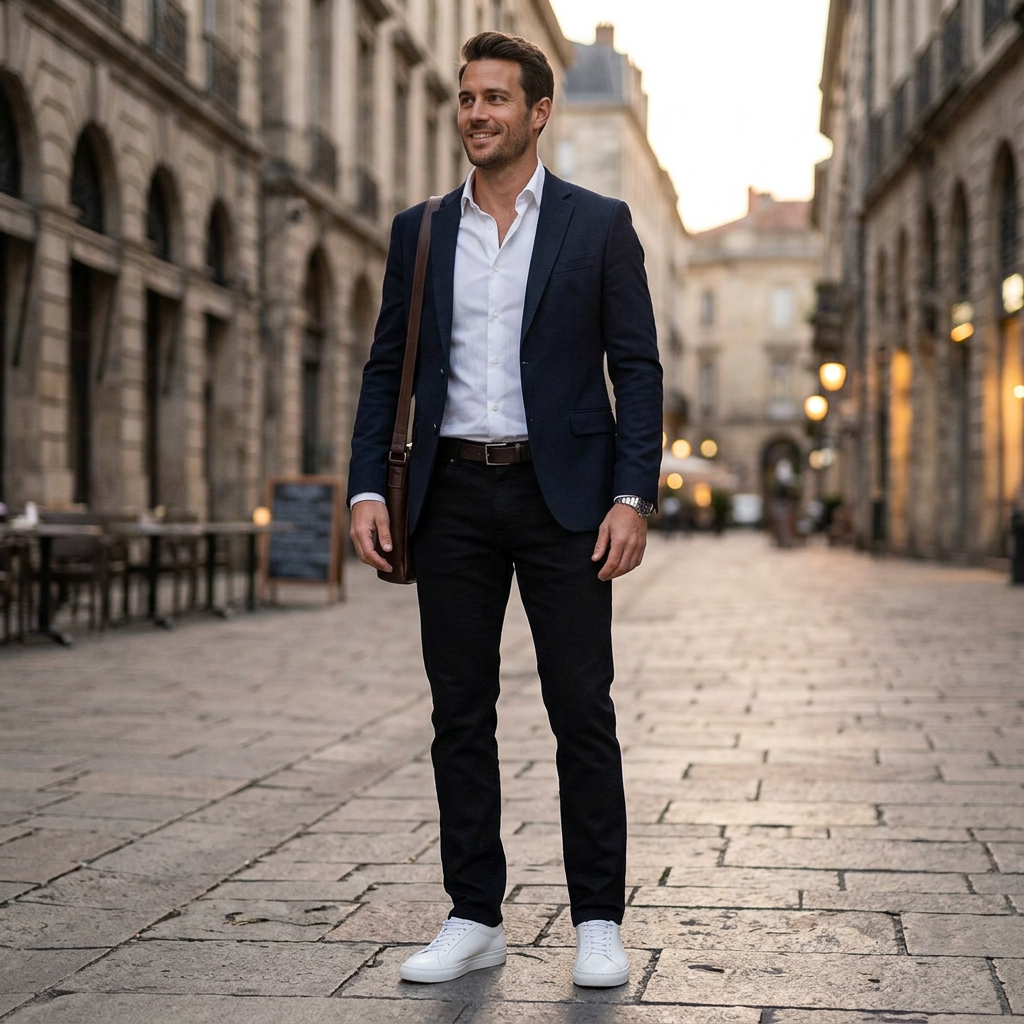Pánske čierne Premium Business džínsy ALBERTO regular fit