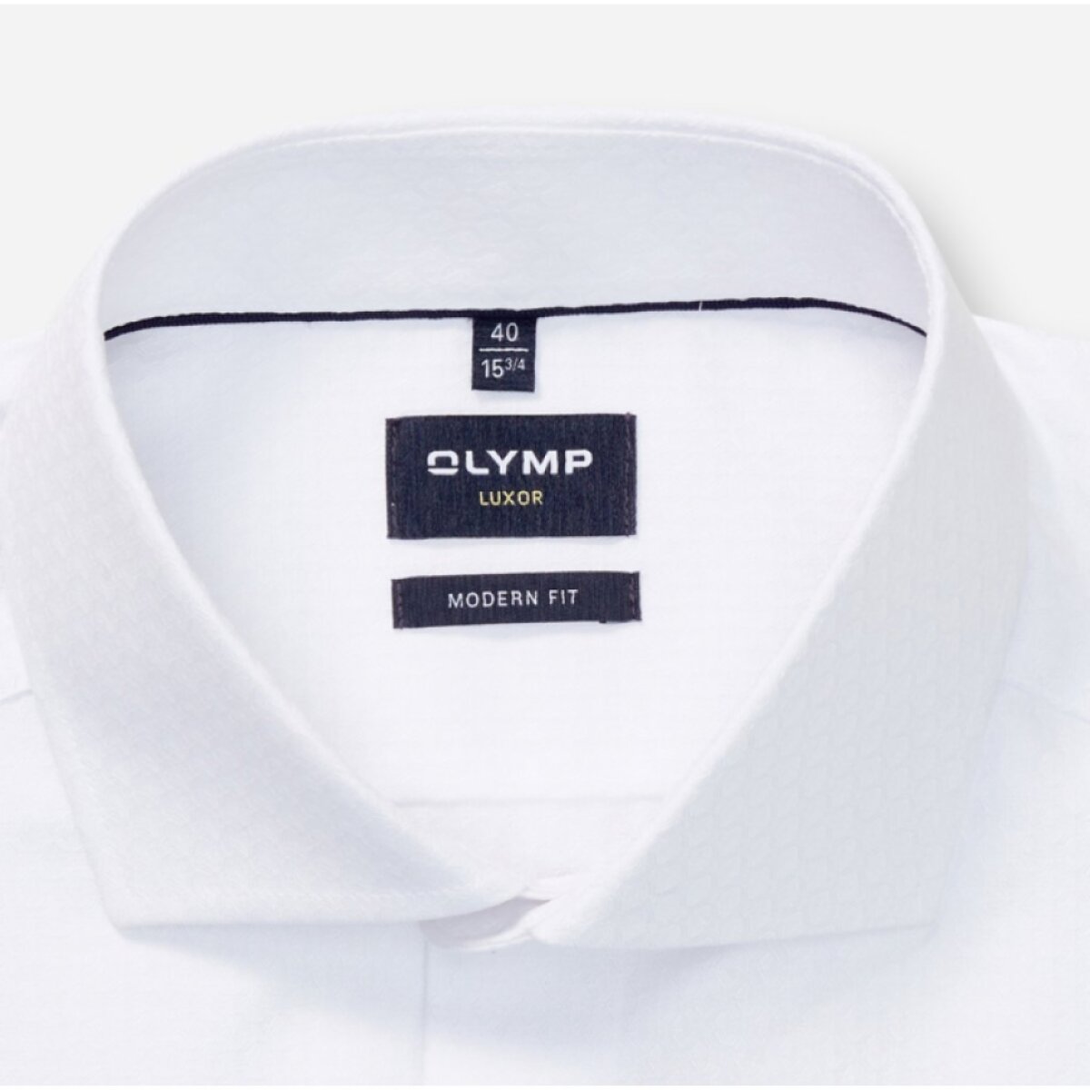 Pánska biela košeľa Luxor so štruktúrou OLYMP modern fit