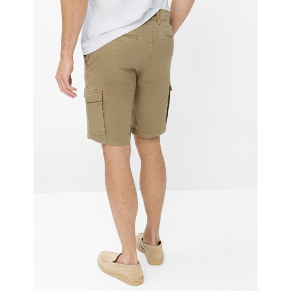Pánske kaki bavlnené Triple Stone bermudy BRAX regular fit