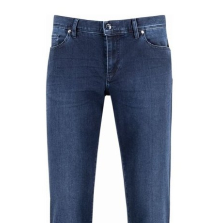 Pánske Premium tencel modré džínsy ALBERTO regular fit