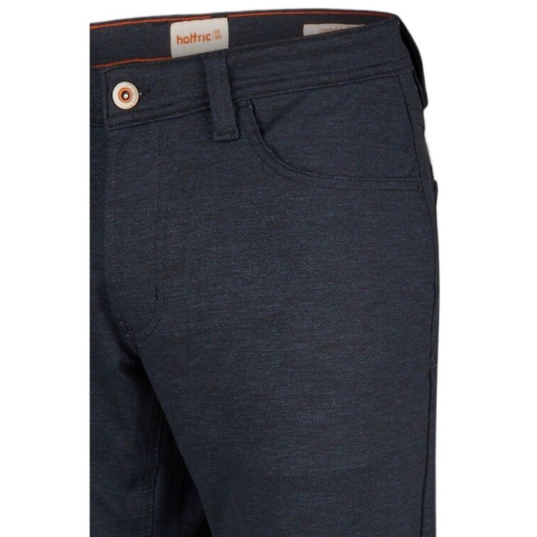Pánske modré džerzejové nohavice HATTRIC slim fit