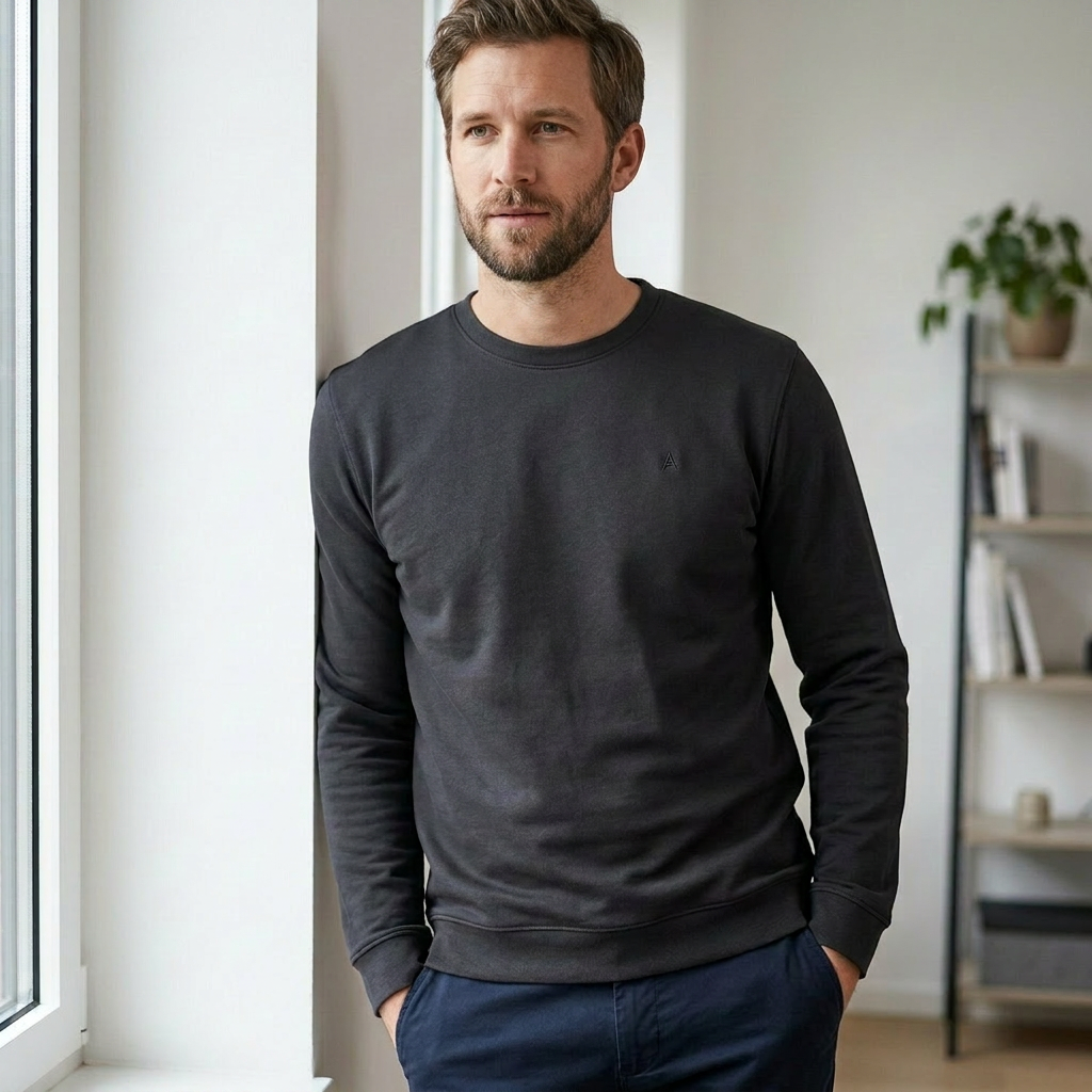 Pánske čierne soft-knit tričko RAGMAN