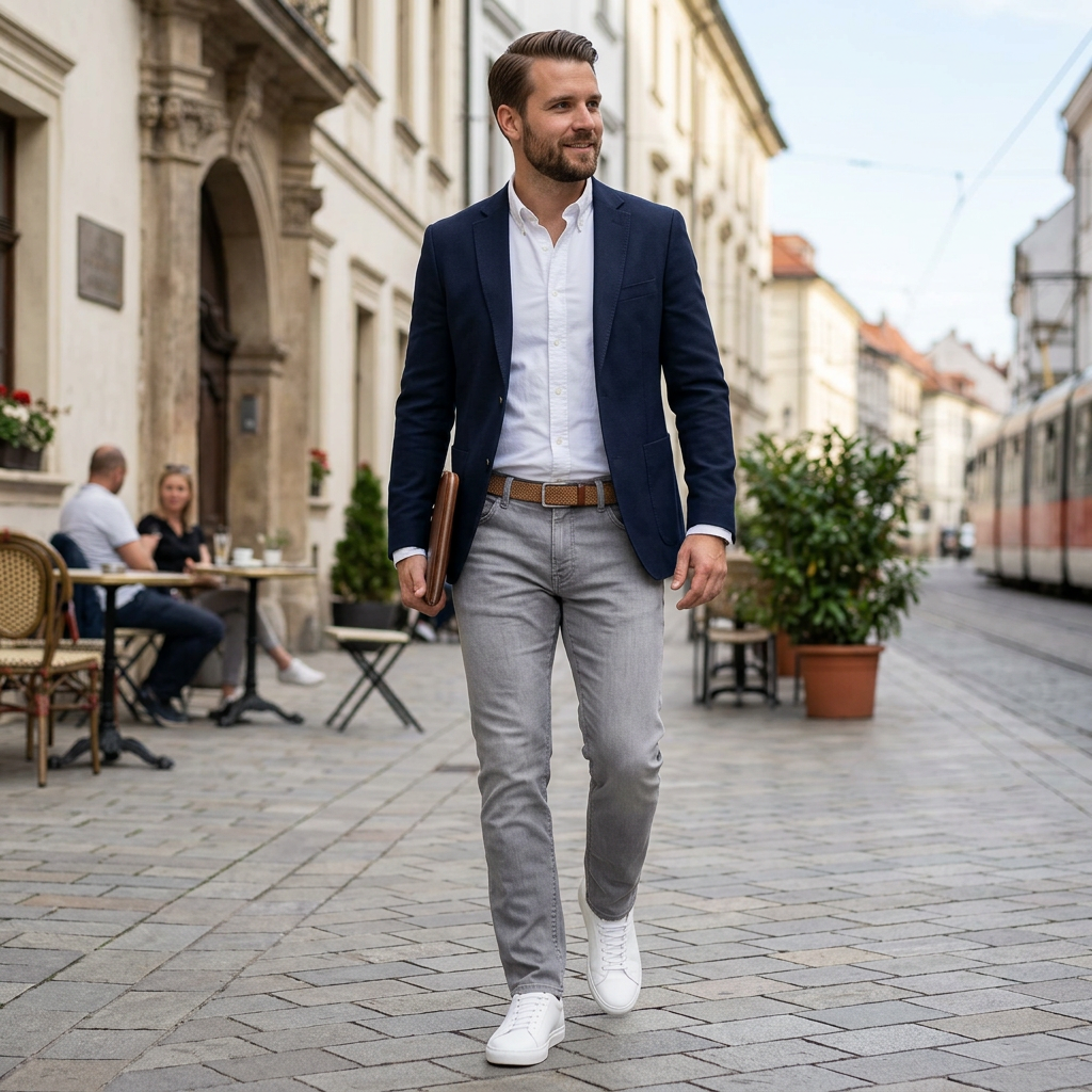 Pánske elastické džínsy s tencelom ALBERTO regular fit