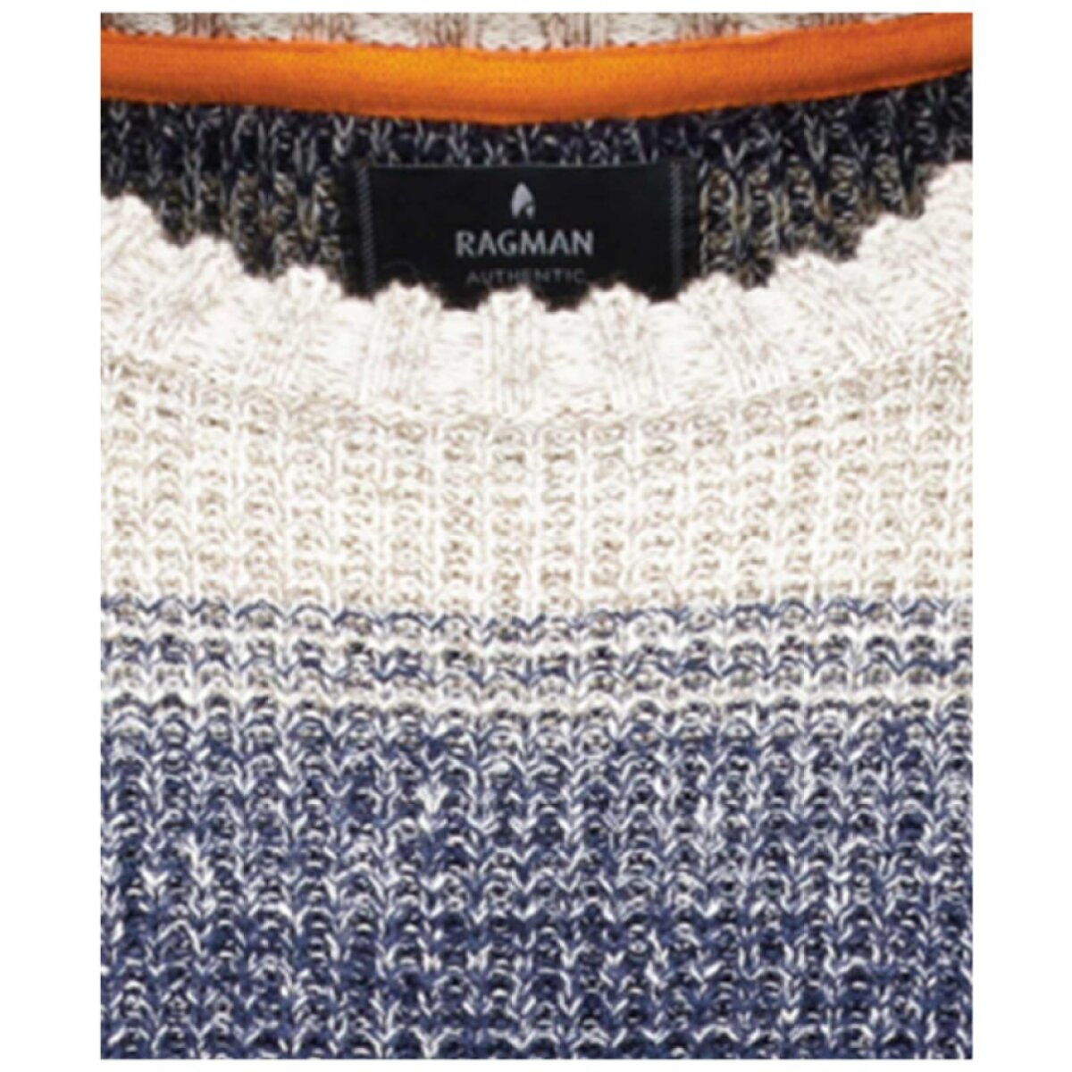 Pánsky bavlnený sivo-modrý pulóver RAGMAN