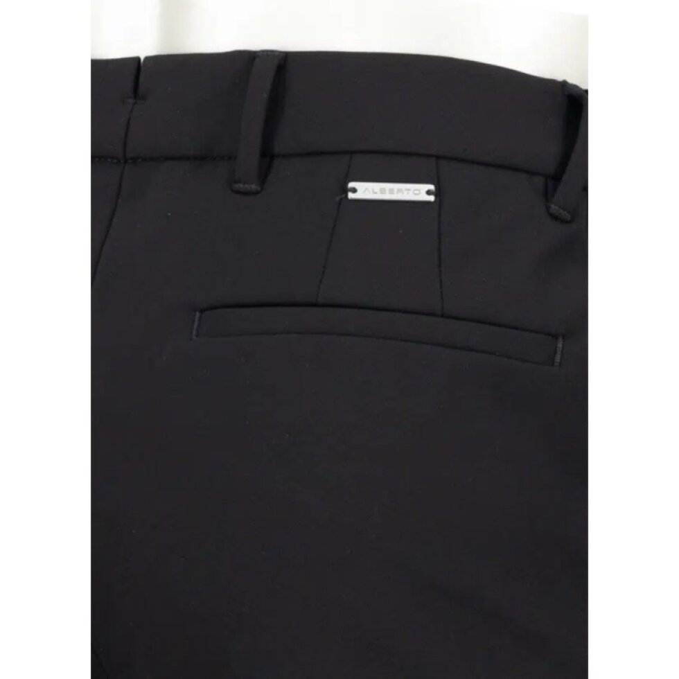 Pánske čierne funkčné Performance chino nohavice ALBERTO slim fit
