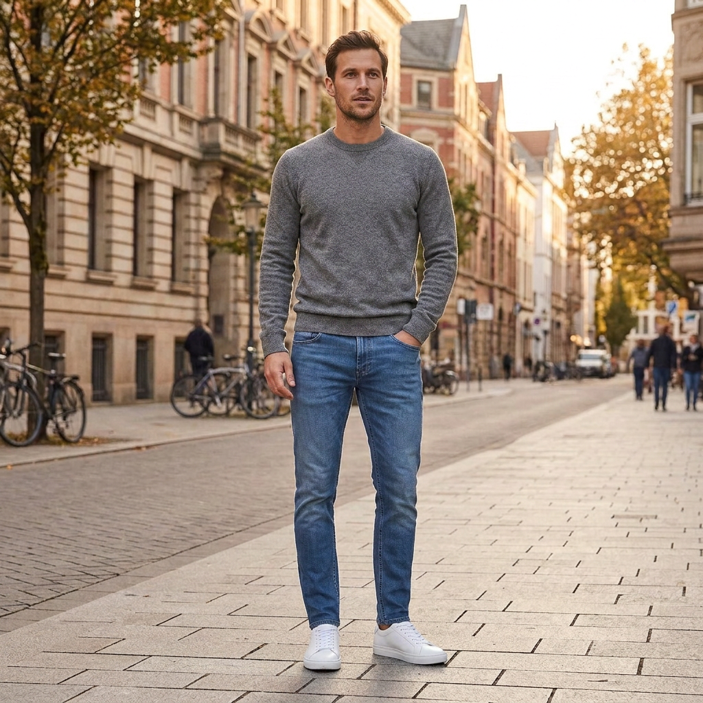 Pánske elastické Laser Denim džínsy ALBERTO tapered fit