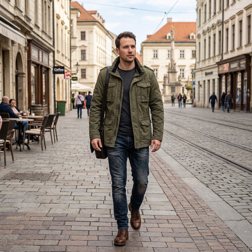 WELLENSTEYN Colonel 888 pánska kaki prechodná bunda