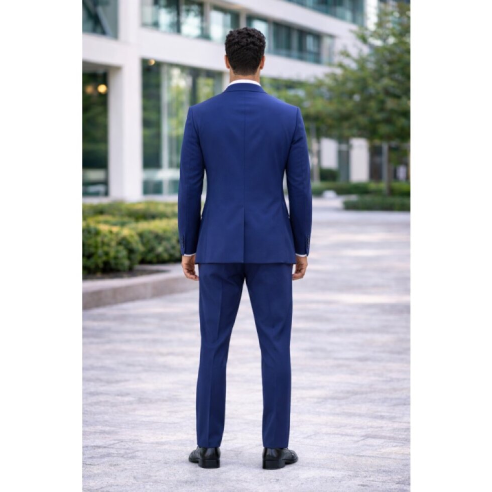 Pánsky kráľovsky modrý oblek CELIO slim fit