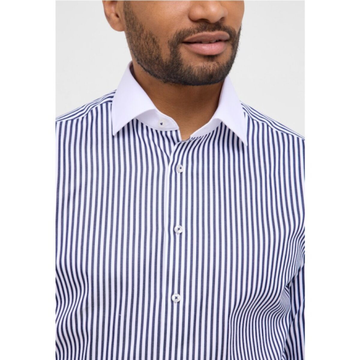 Pánska prúžkovaná Premium 1863 košeľa s franc. manžetami ETERNA slim fit