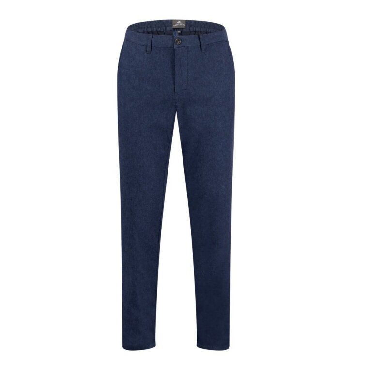 Pánske modré nohavice bavlna-ľan FYNCH-HATTON casual fit