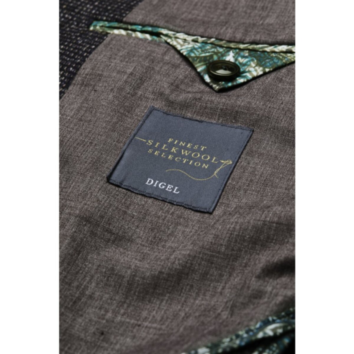 Pánske sivomodré vlnené sako s hodvábom DIGEL modern fit