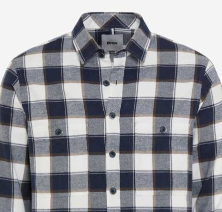 Pánska modrá bavlnená overshirt košeľa BRAX modern fit