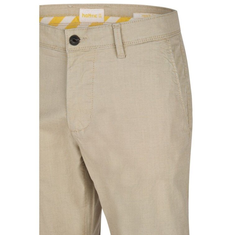 Pánske béžové bavlnené stretch nohavice HATTRIC modern fit
