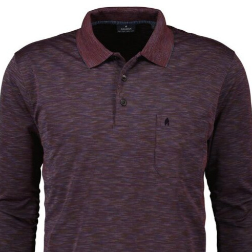 Pánska bordová soft-knit polokošeľa RAGMAN