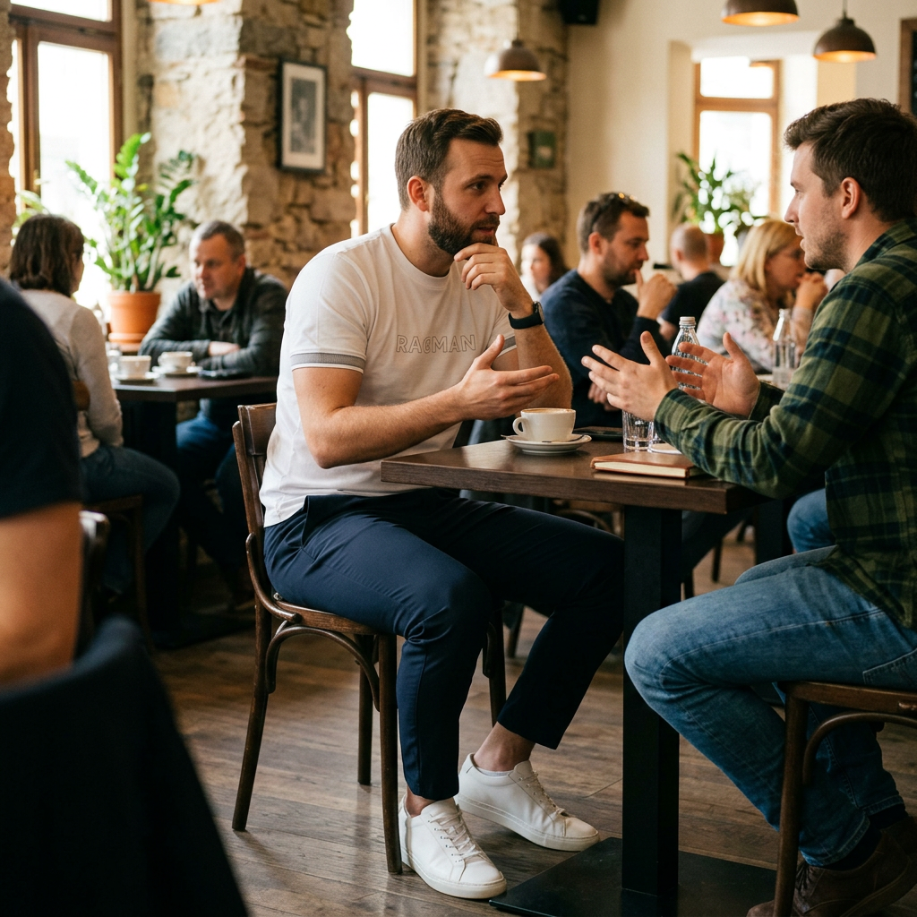Pánske modré funkčné chino nohavice Revolutional ALBERTO slim fit
