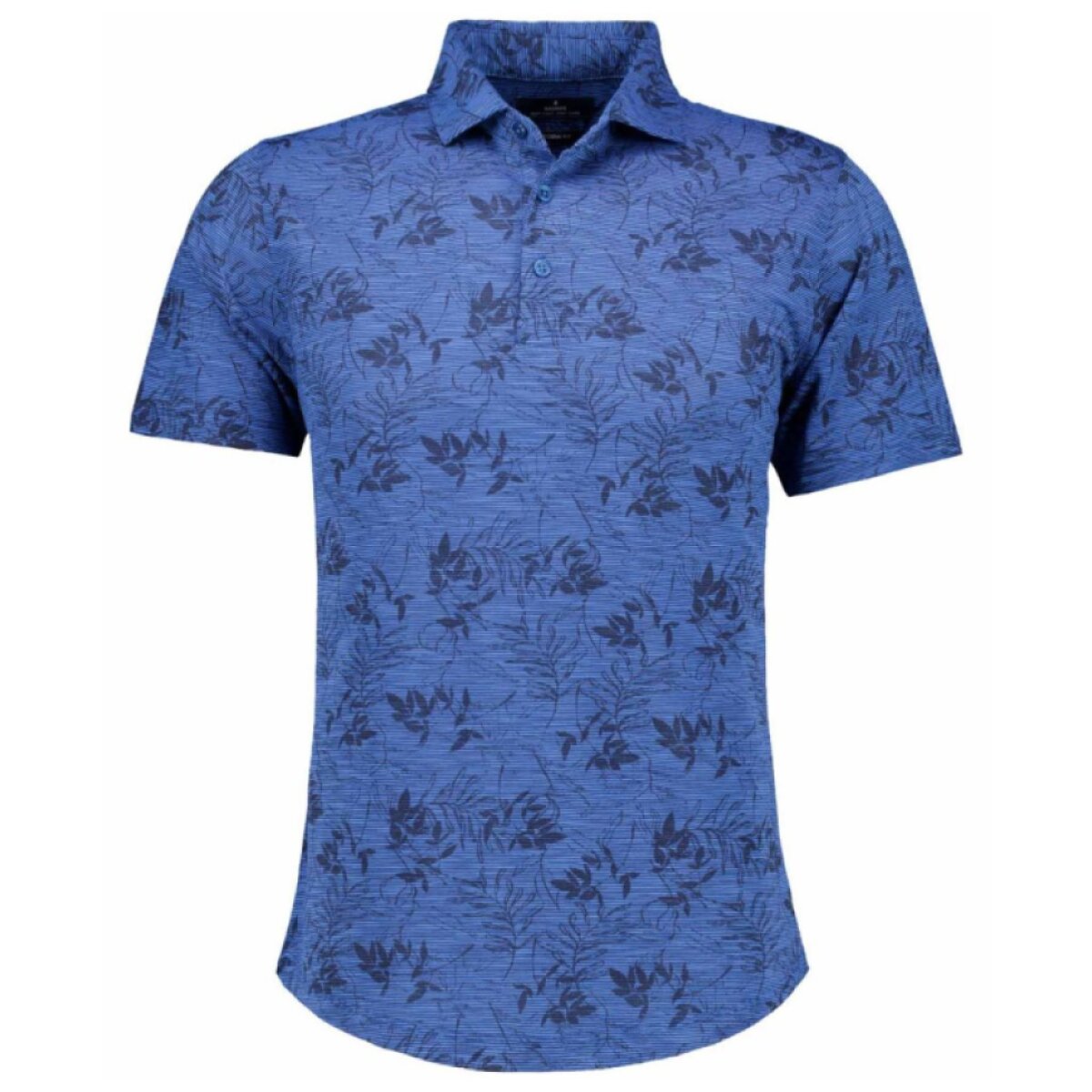 Pánske modré sofknit polo s potlačou RAGMAN