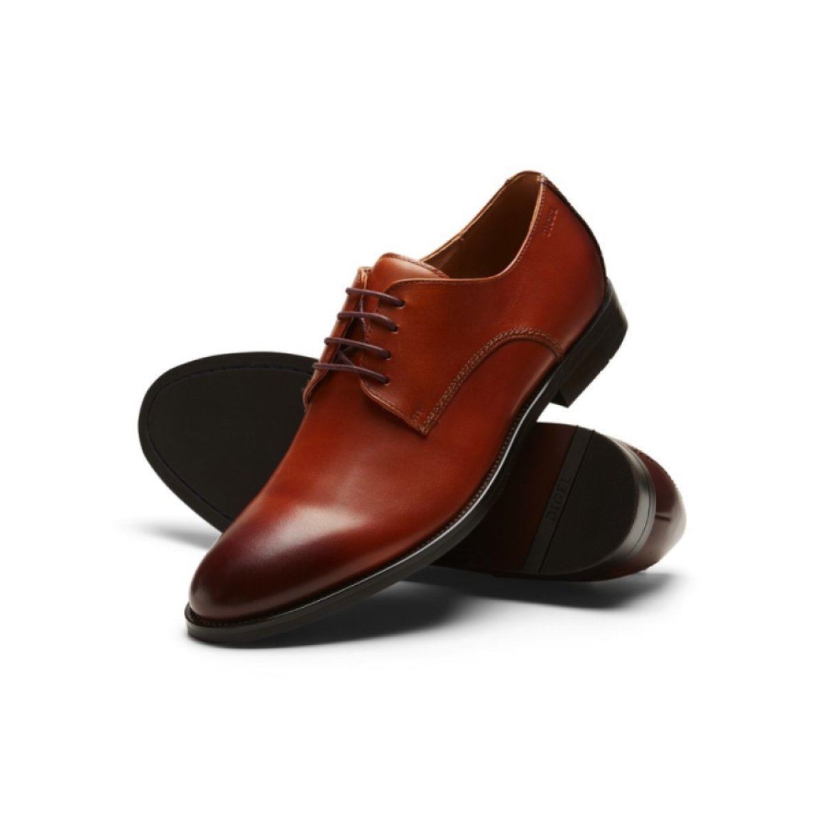 Pánske hnedé kožené spoločenské topánky DIGEL