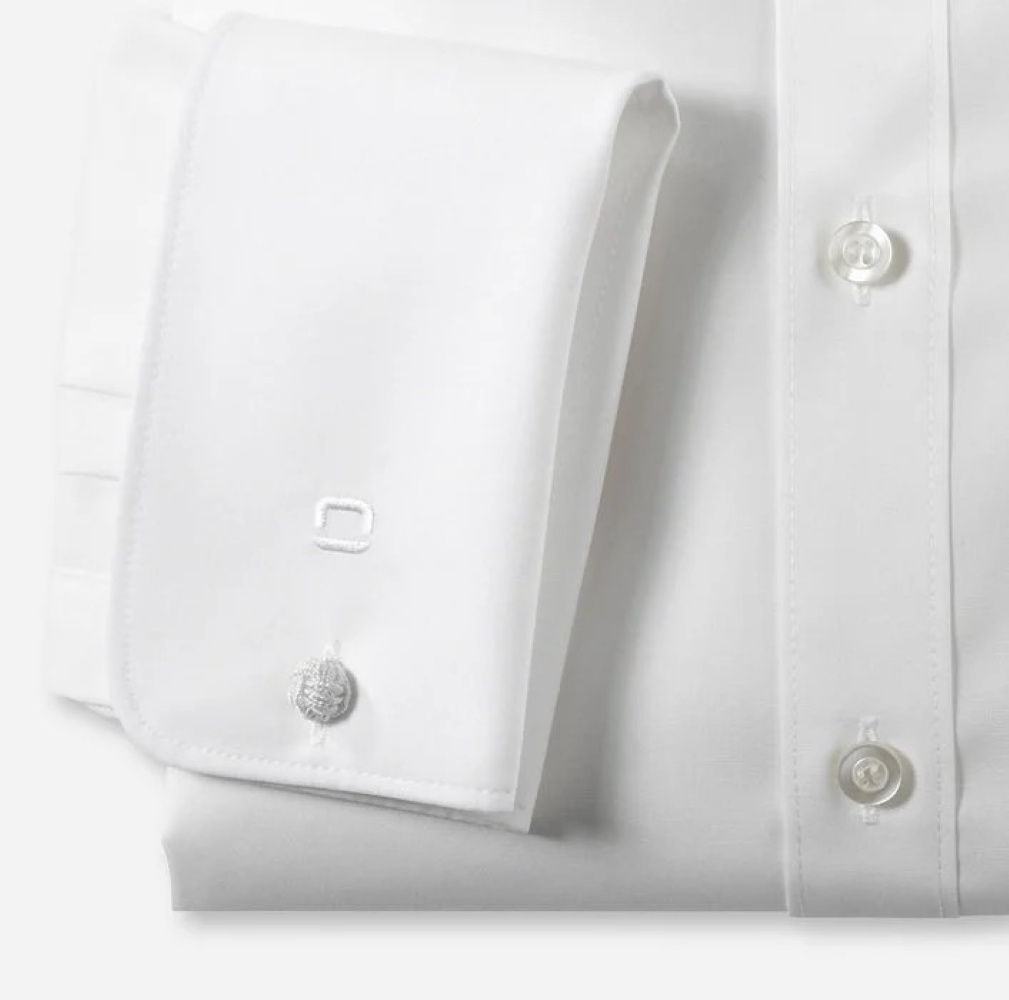 Pánska smotanová spoločenská košeľa Soirée s manžetou OLYMP body fit