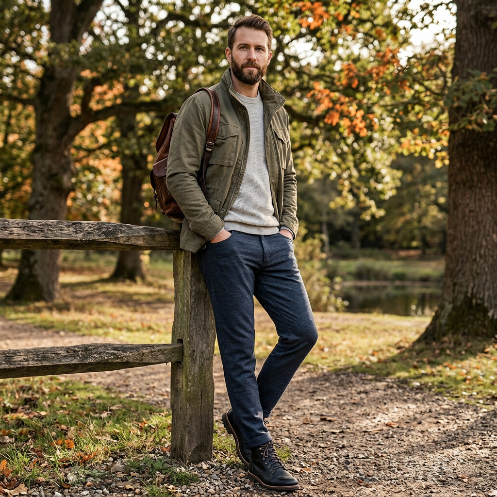 Pánske modré džerzejové nohavice HATTRIC slim fit