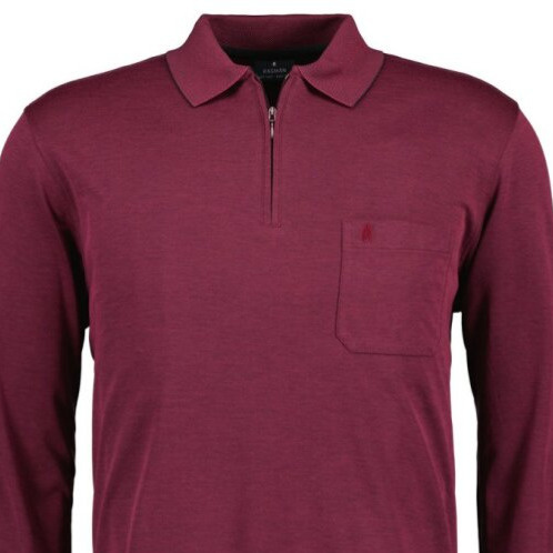 Pánska bordová softknit polokošeľa RAGMAN