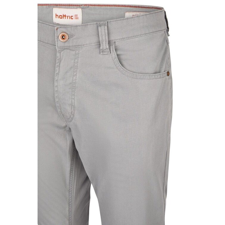 Pánske sivé comfort-stretch nohavice HATTRIC modern fit