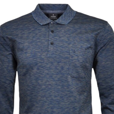 Pánska modrá soft-knit polokošeľa RAGMAN