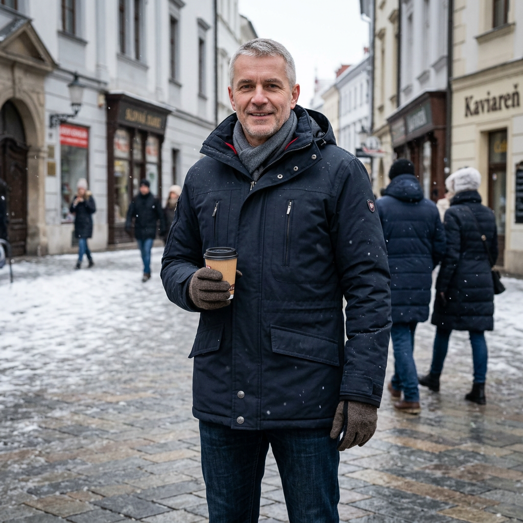 WELLENSTEYN Golfjacke Winter pánska tmavomodrá funkčná bunda