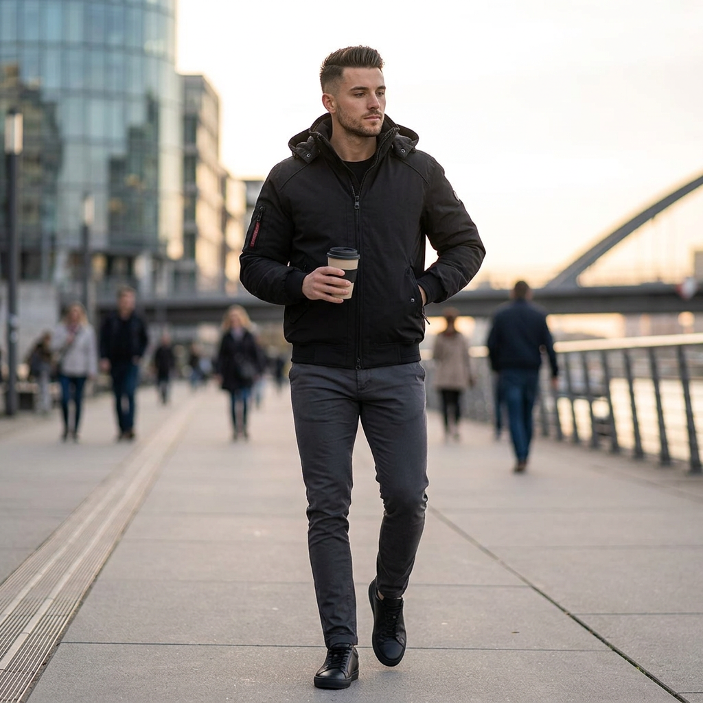 WELLENSTEYN Cicero Winter pánska funkčná čierna pilot bunda