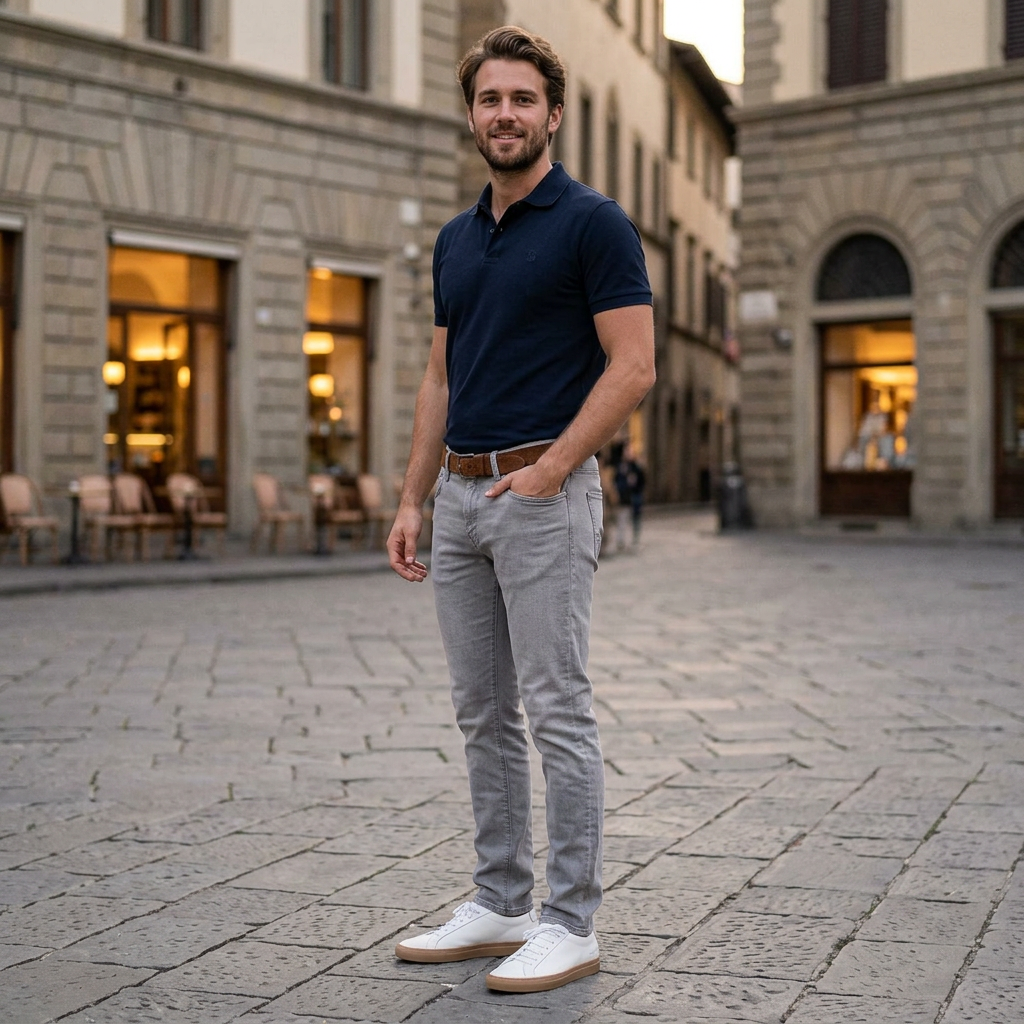 Pánske elastické džínsy s tencelom ALBERTO regular fit