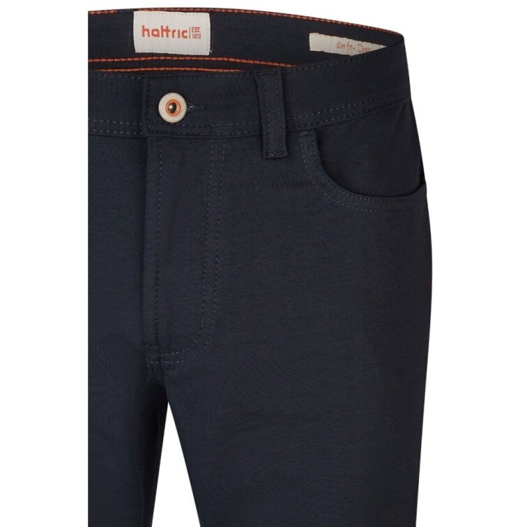 Pánske modré džerzejové nohavice HATTRIC modern fit