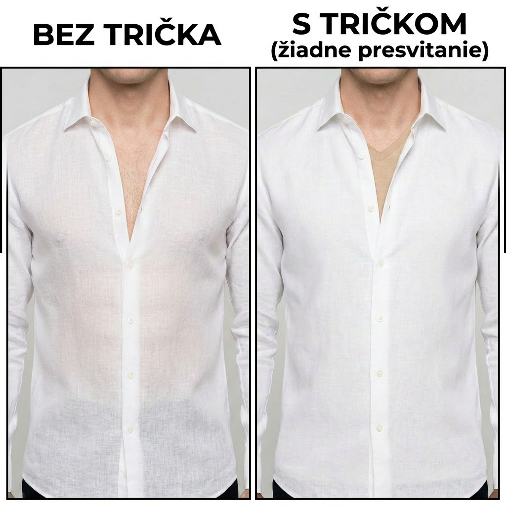 Pánske bavlnené telové tričko pod košeľu RAGMAN body fit (2 ks)