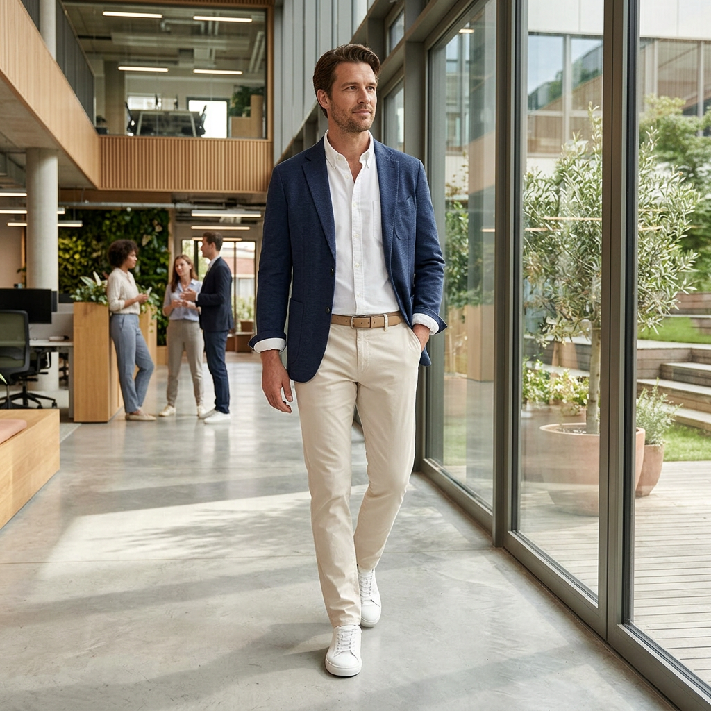 Pánske smotanové Hi-FLEX chino nohavice BRAX modern fit